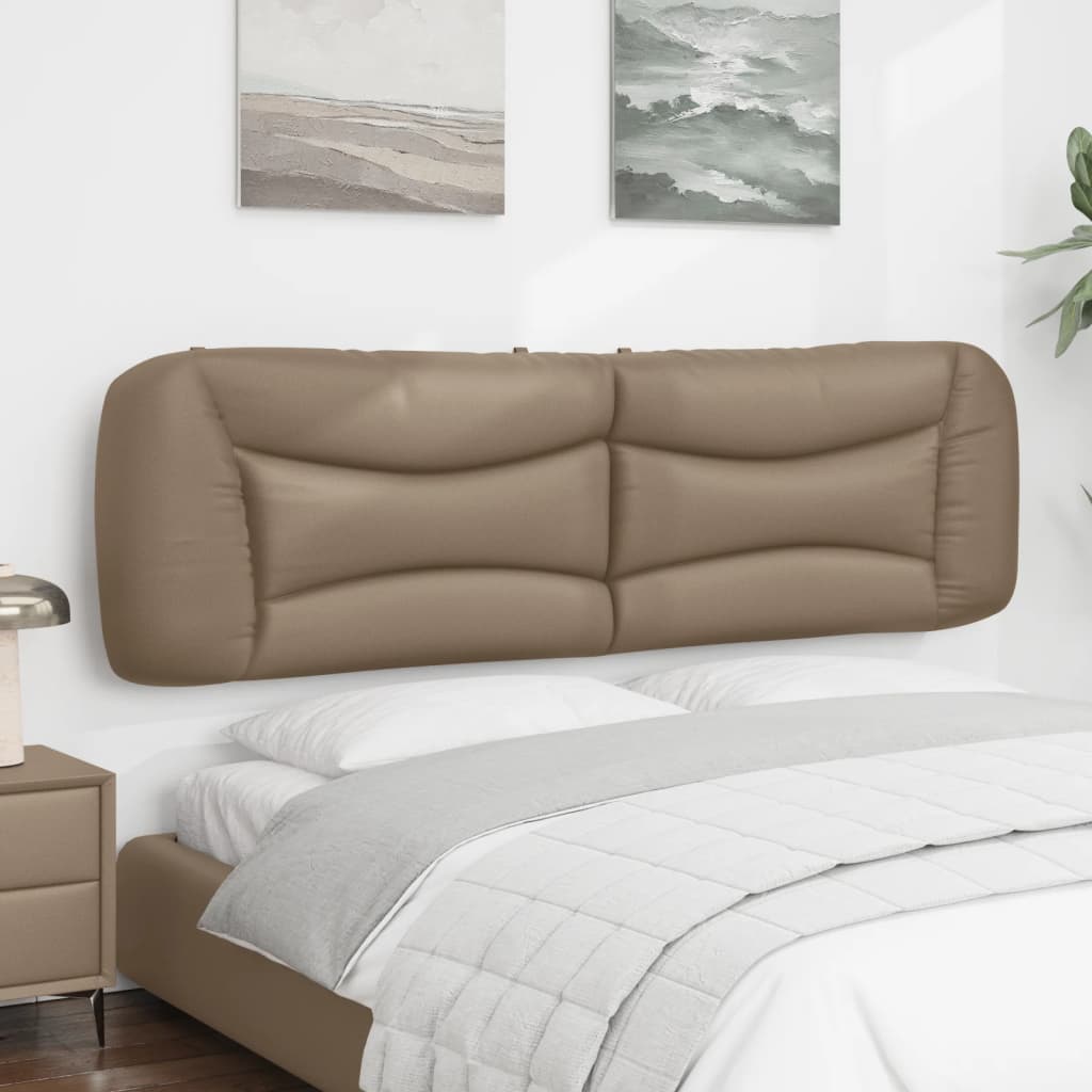 Almofadão de cabeceira hvar 180 cm couro artificial cappuccino
