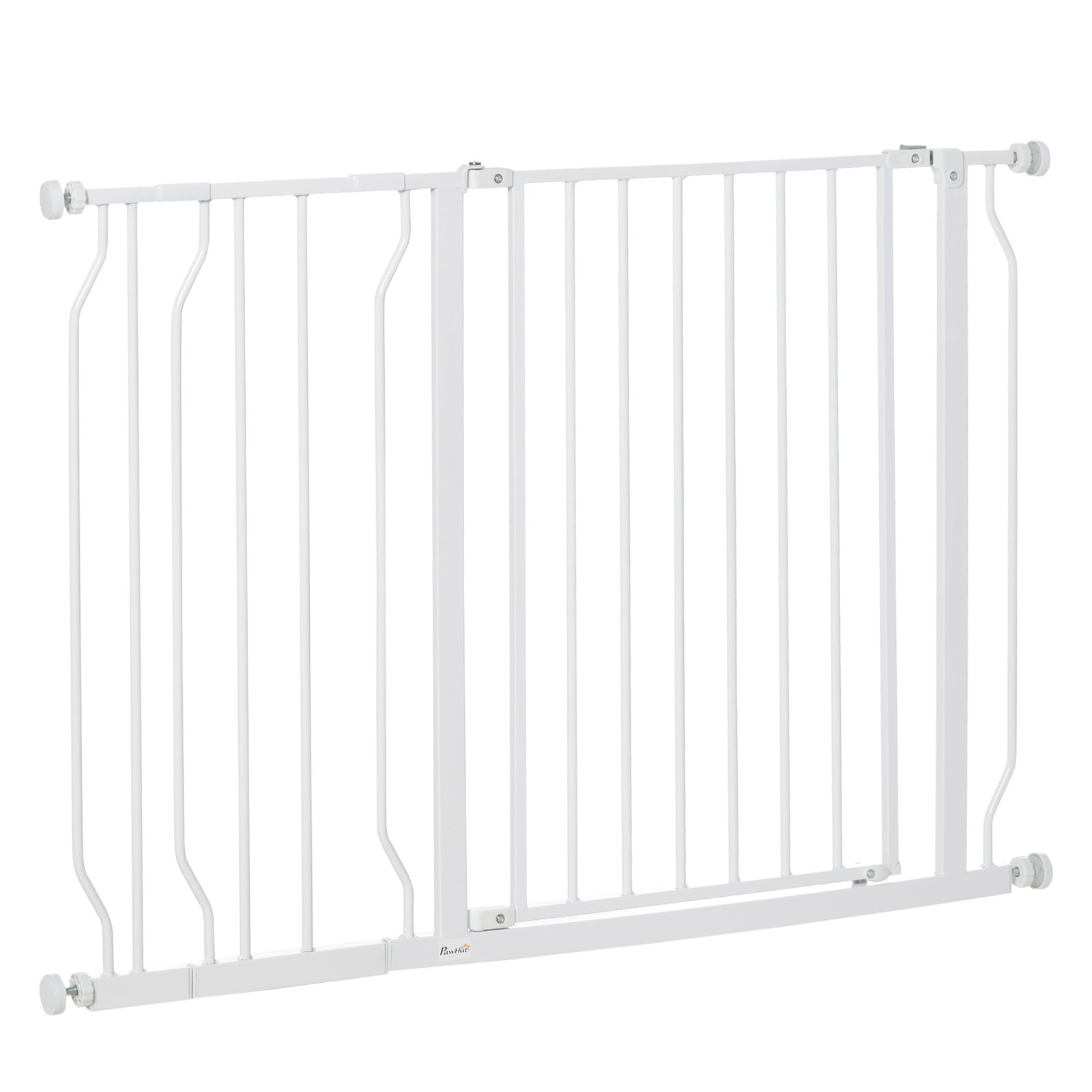 Barreira de Segurança para Cães Extensível para Escadas e Portas 75-115cm com 2 Extensões e 10-20cm Montagem a Pressão Aço Altur