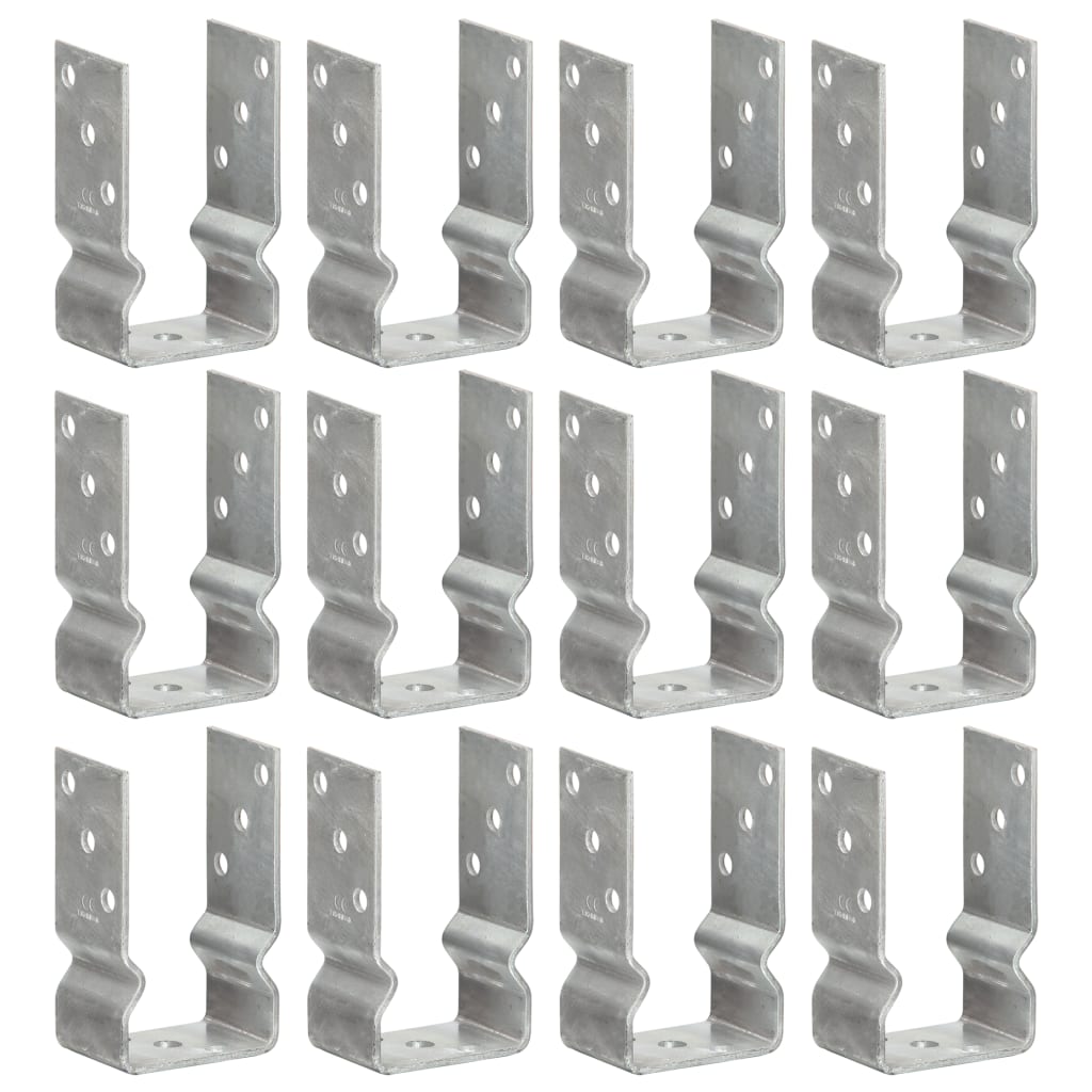 Âncoras de vedação 12 pcs 8x6x15 cm aço galvanizado prateado
