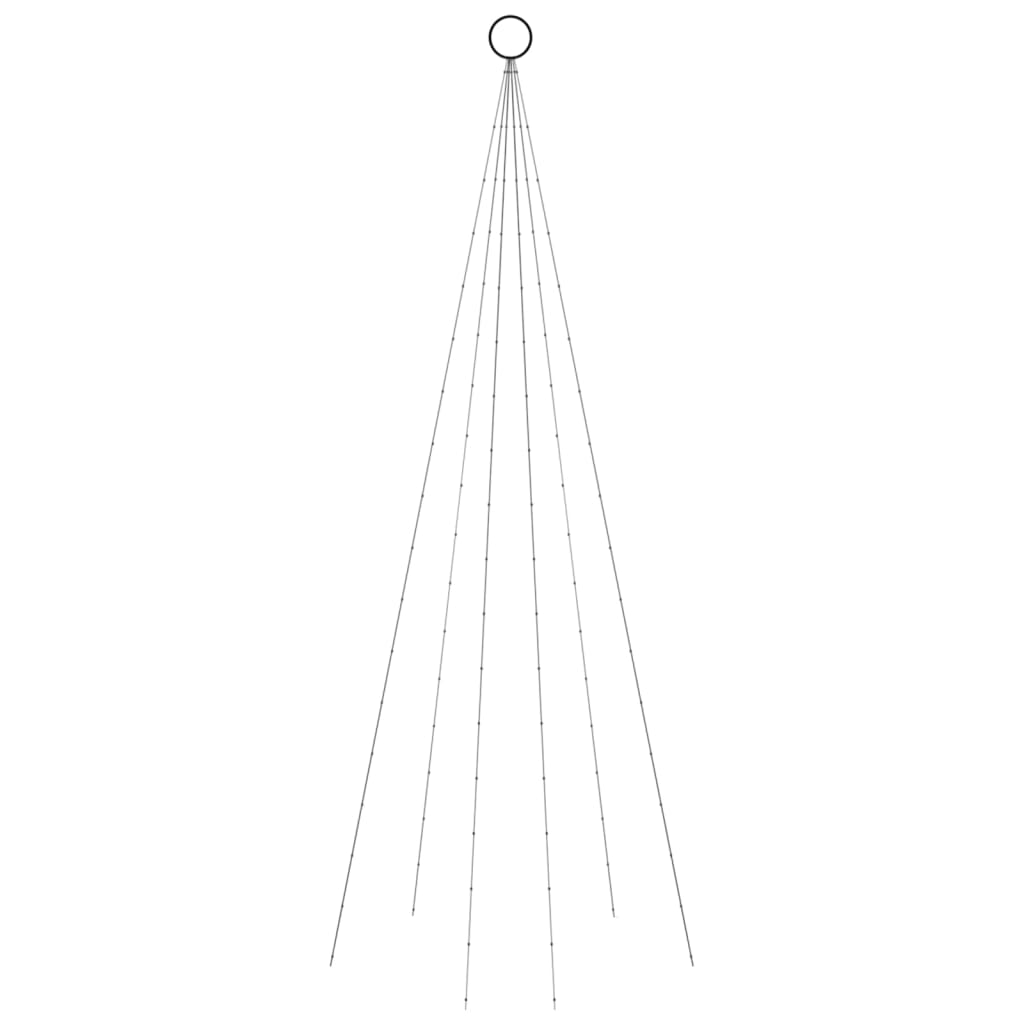 Árvore de natal mastro de bandeira 108 leds 180cm azul
