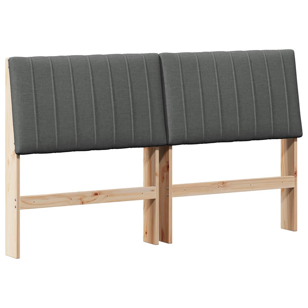 Cabeceira estofada cinza escuro 160 cm
