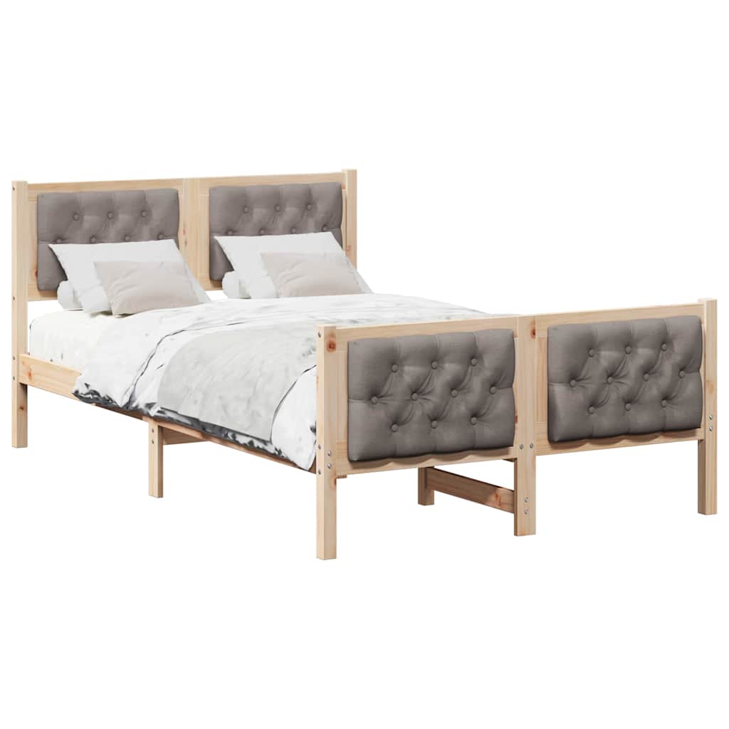 Estrutura da cama cinzento-acastanhado 120 x 200 cm