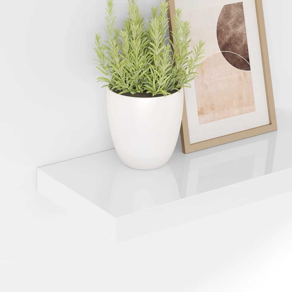 Prateleiras de parede suspensas 4 pcs 50x23,5x3,8cm MDF branco
