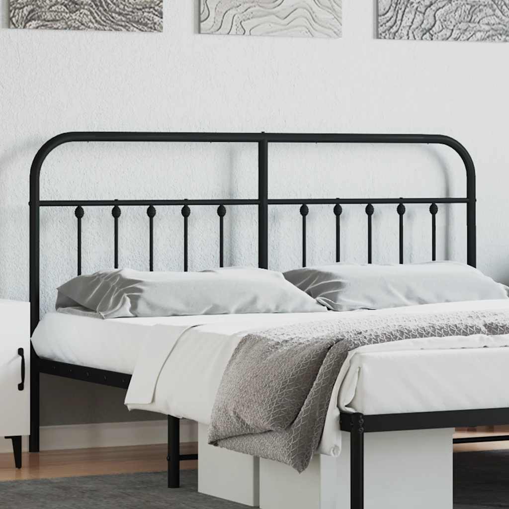Cabeceira de substituição 160 cm metal preto