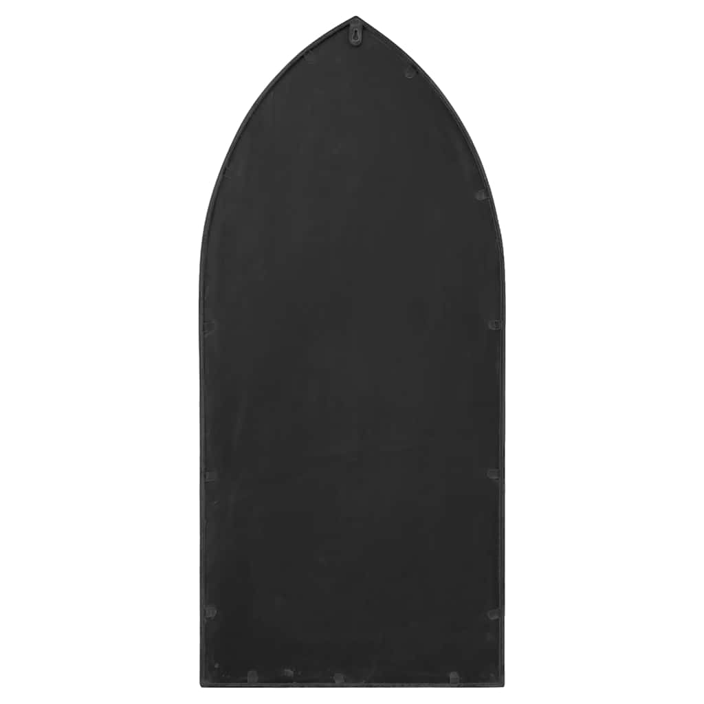 Espelho de jardim p/ uso exterior ferro 70x30 cm preto