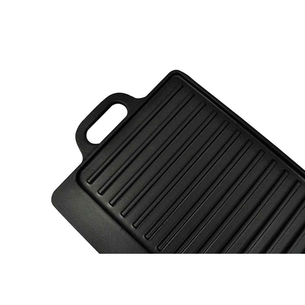 Grelhador de ferro fundido reversível 38x23 cm, 2 pcs