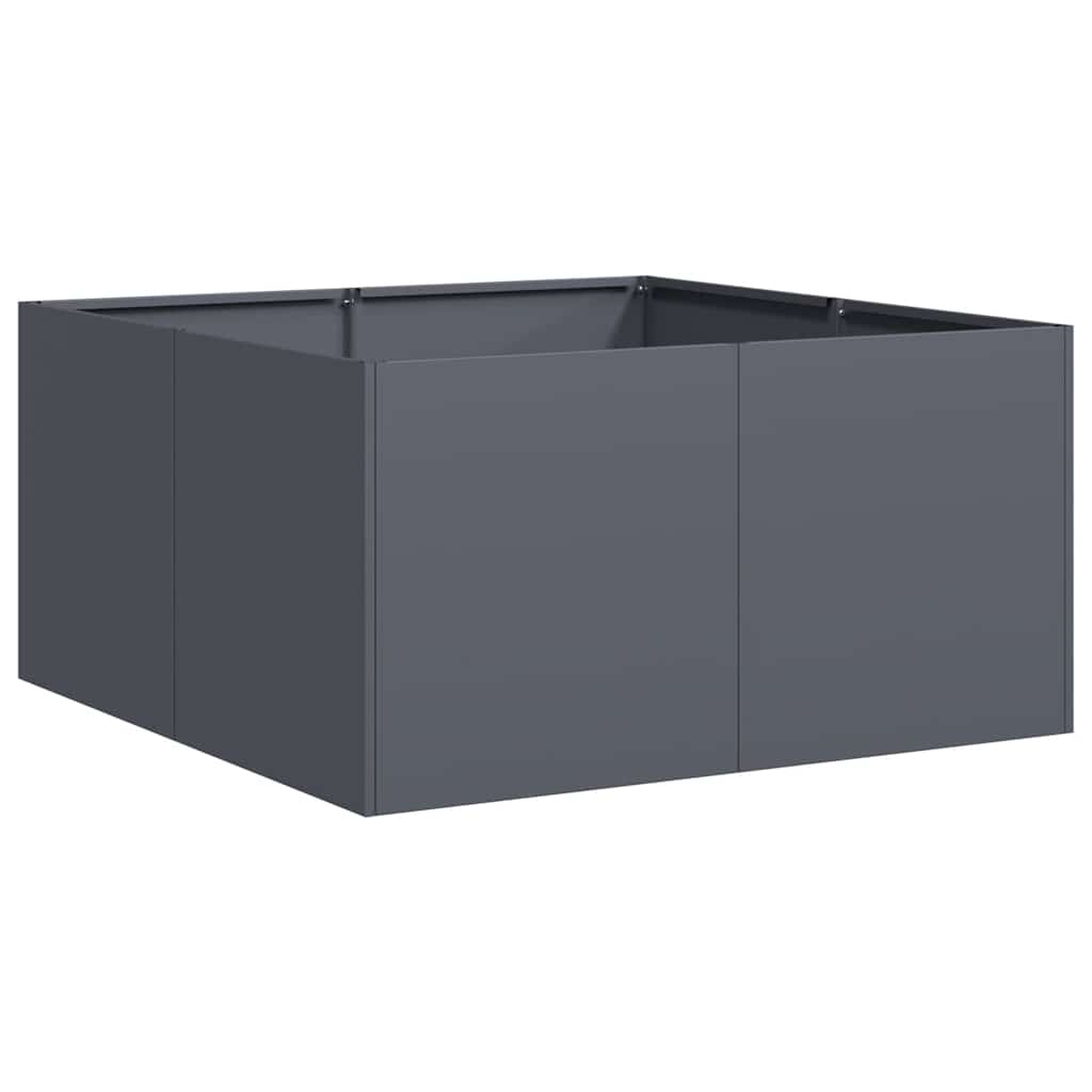 Vaso/floreira 80x80x40 cm aço laminado a frio antracite