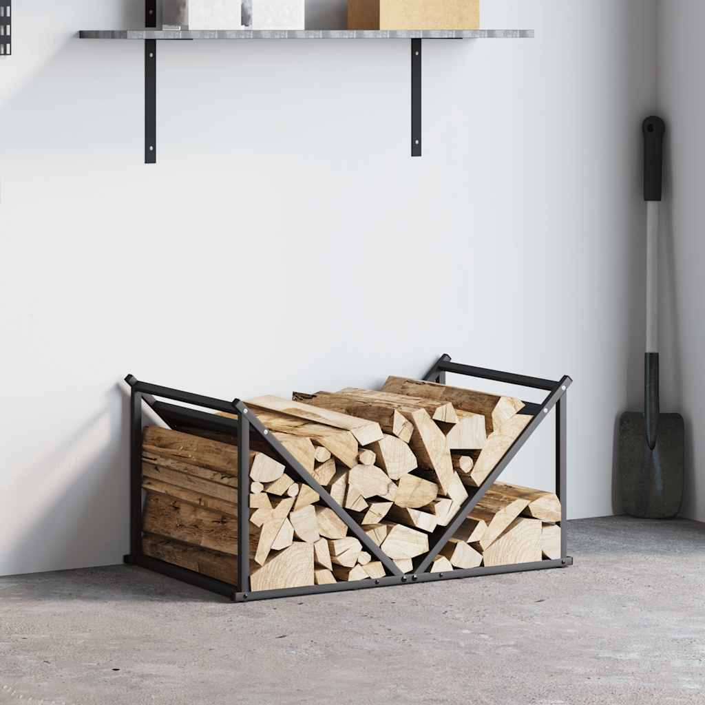 Suporte para lenha 70x43x34,5 cm aço laminado a frio preto