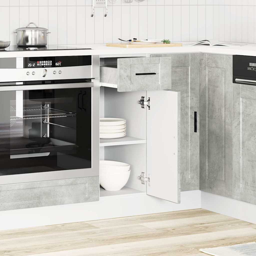 Armário base cozinha porto derivados madeira cinzento cimento
