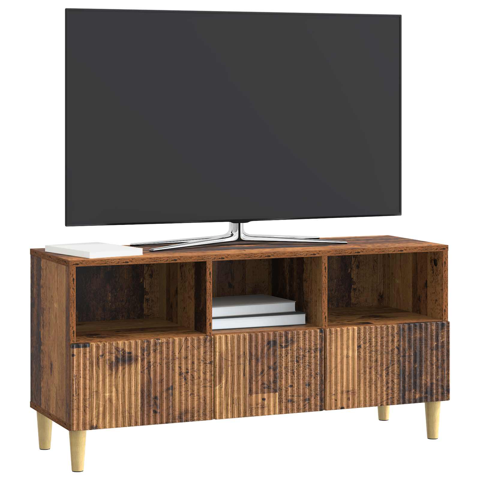 Gabinete para TV com gaveta madeira antiga 102 x 34,5 x 50 cm