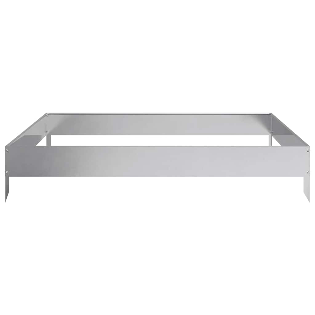 Canteiro elevado de jardim 100x100x18,5 cm aço galvanizado