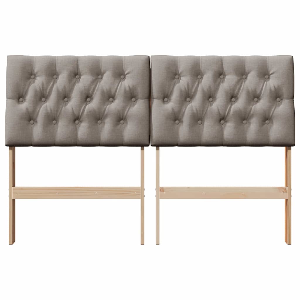 Cabeceira estofada cinzento-acastanhado 140 cm