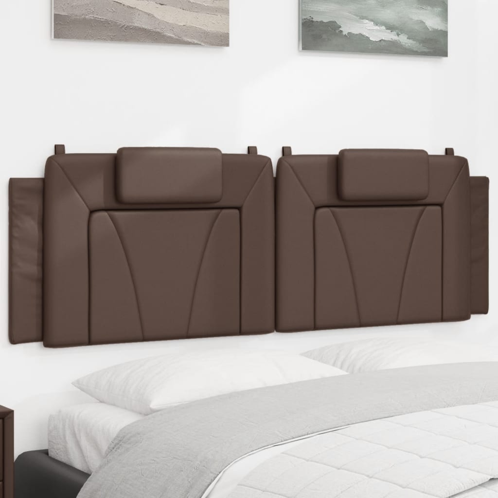 Almofadão de cabeceira viana 160 cm couro artificial castanho