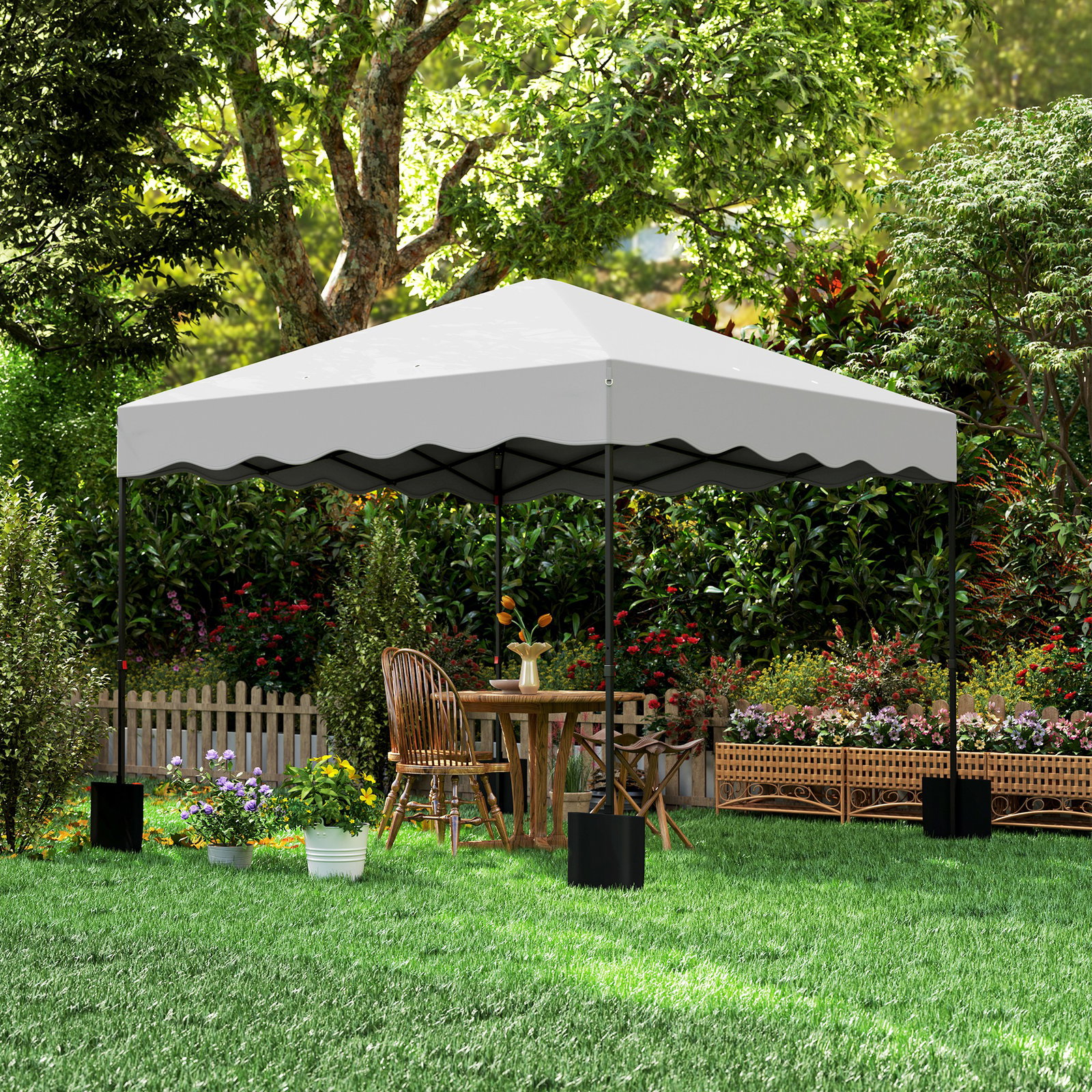 Tenda dobrável pop up tenda 3x3 m tenda para eventos com proteção uv50+ altura ajustável e bolsa de transporte branco