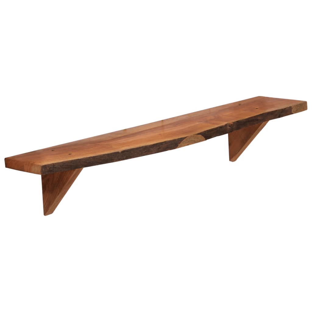Prateleiras de parede 2 pcs 90x20x18cm madeira de acácia maciça