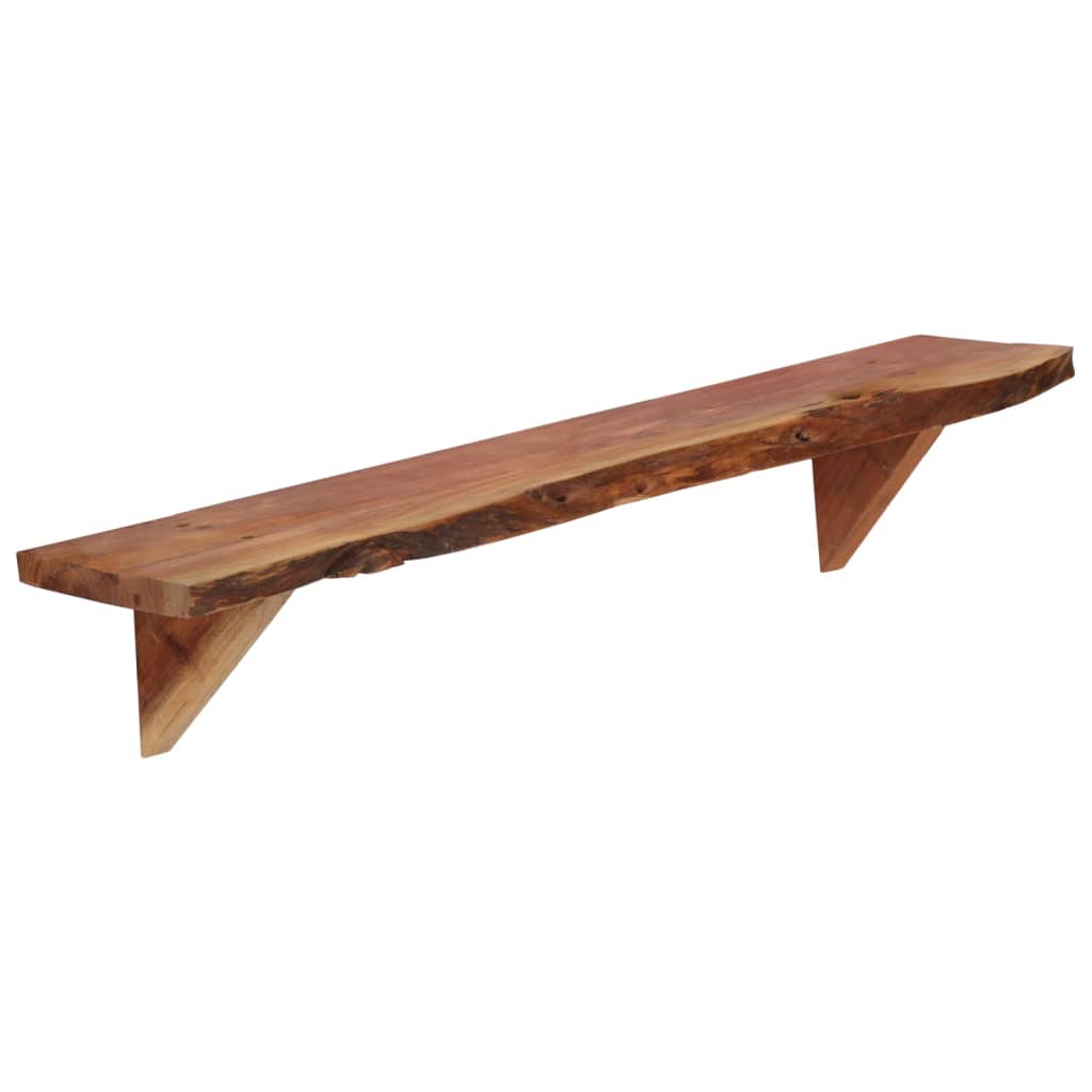 Prateleiras de parede 2 pcs 90x20x18cm madeira de acácia maciça