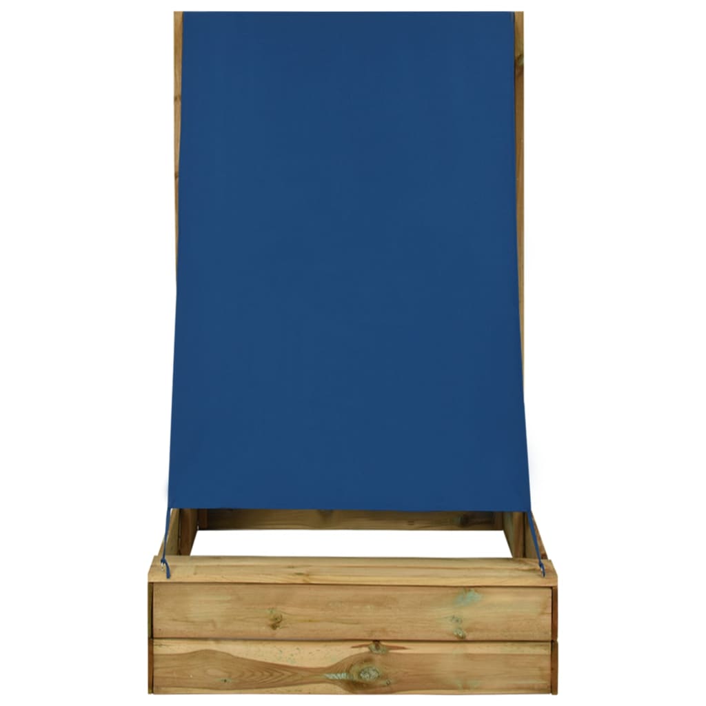Caixa de areia c/ telhado 80x60x97,5 cm pinho impregnado