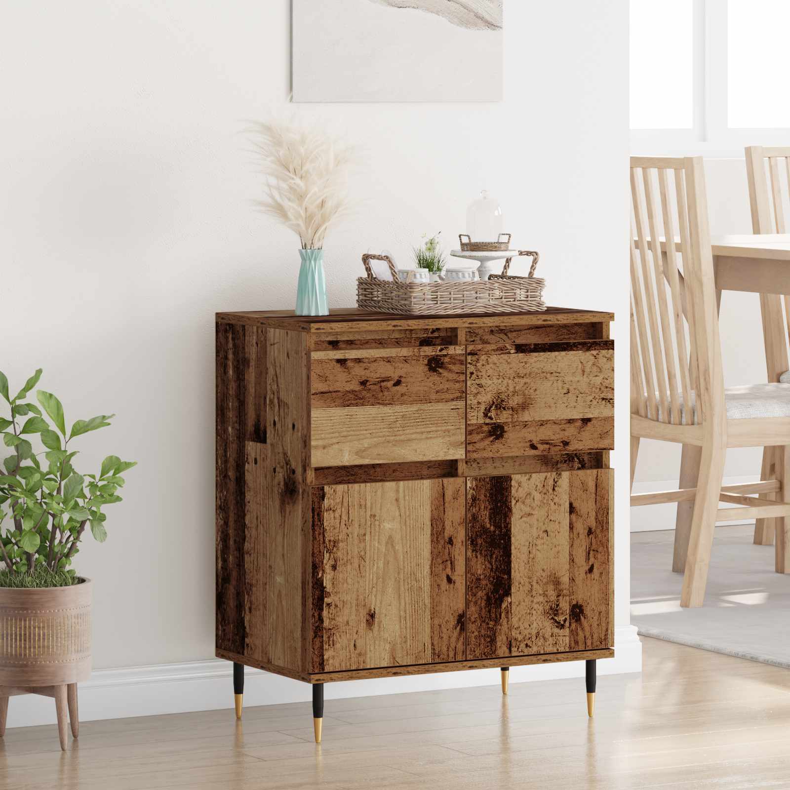 Buffet com gaveta madeira antiga 60 x 35 x 70 cm