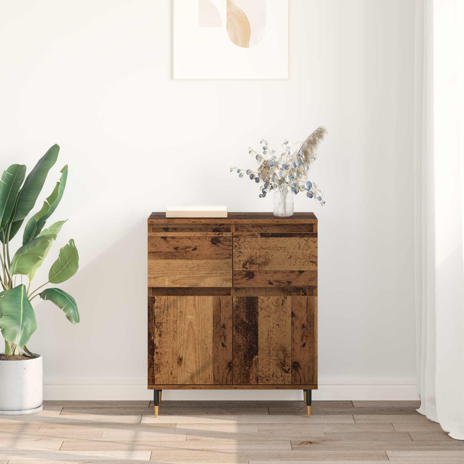 Buffet com gaveta madeira antiga 60 x 35 x 70 cm