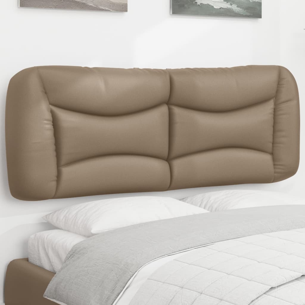 Almofadão de cabeceira hvar 120 cm couro artificial cappuccino