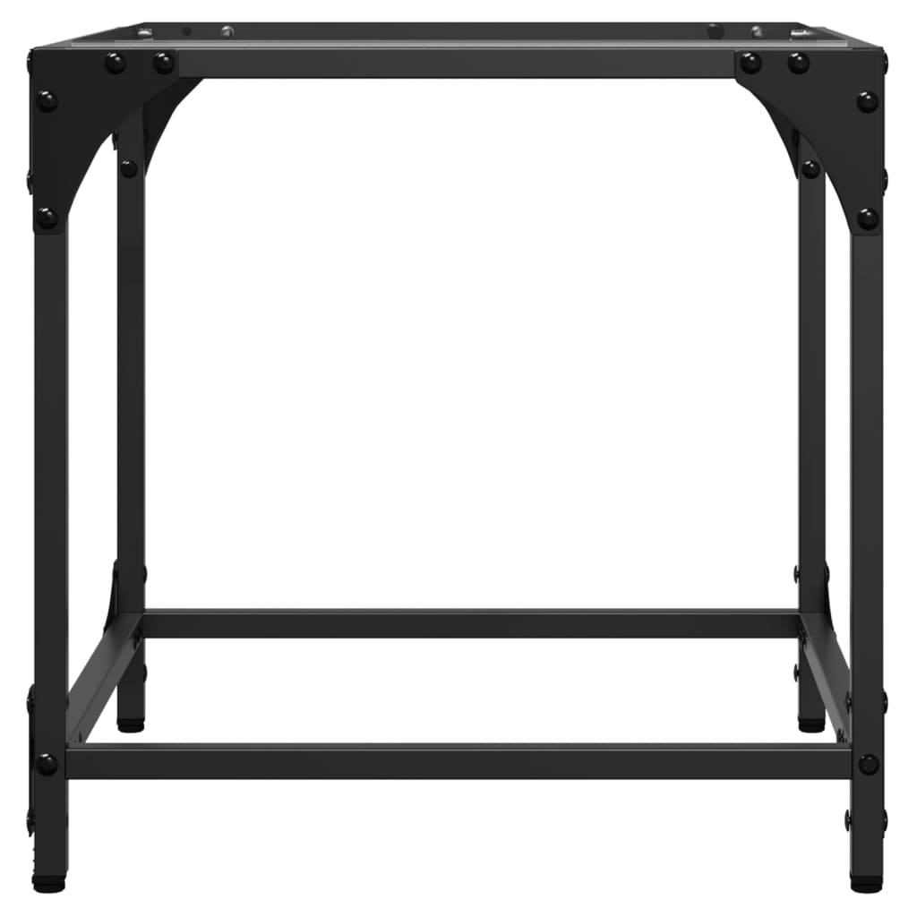 Mesas de centro c/ topo vidro transparente 2 pcs 40x40x40cm aço