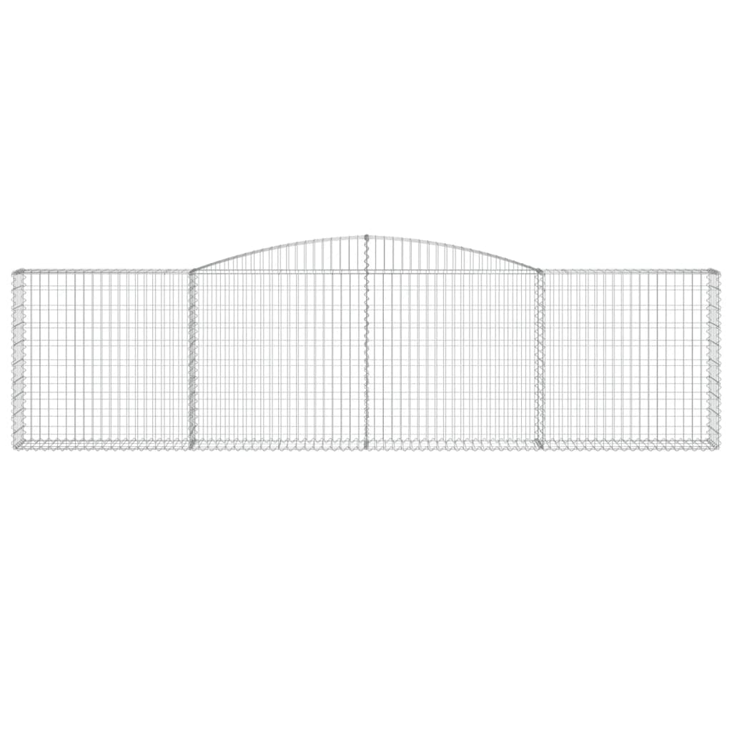 Cestos gabião arqueados 7pcs 400x30x100/120cm ferro galvanizado