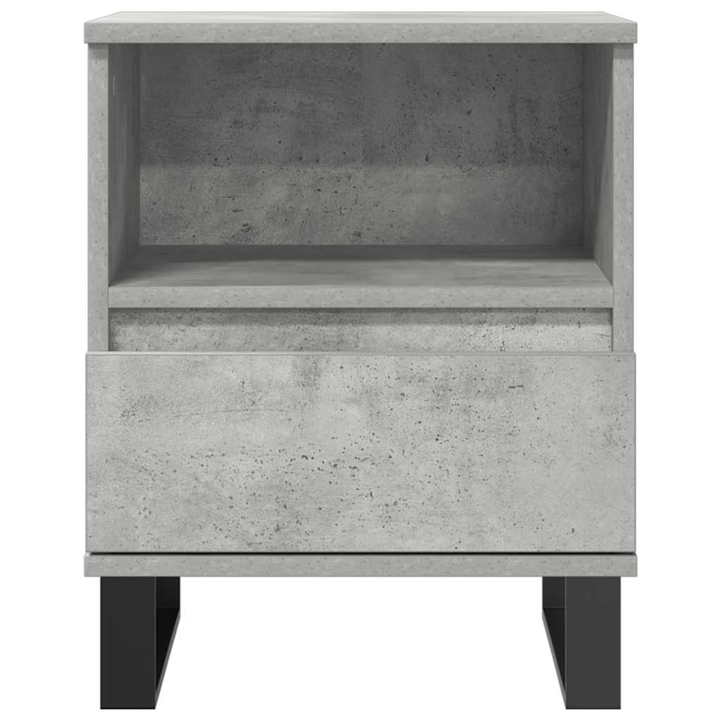 Mesa de cabeceira 40x35x50cm derivados madeira cinzento cimento