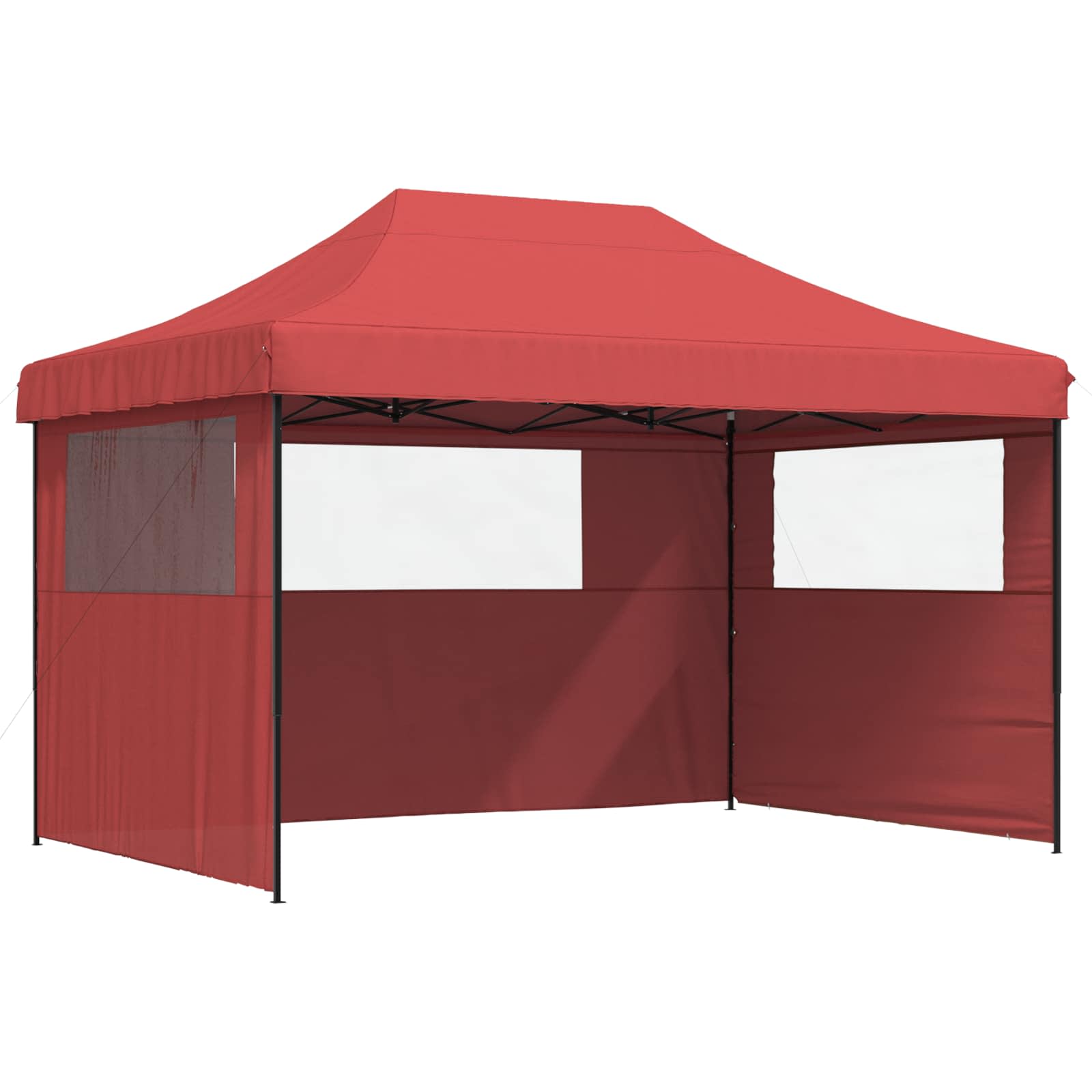 Tenda de festa borgonha 279 x 410 x 315 cm tecido oxford