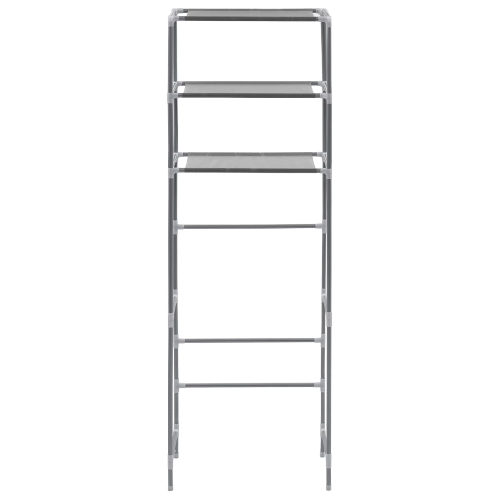 Estante de 3 prateleiras p/ casa de banho 53x28x169 cm prateado