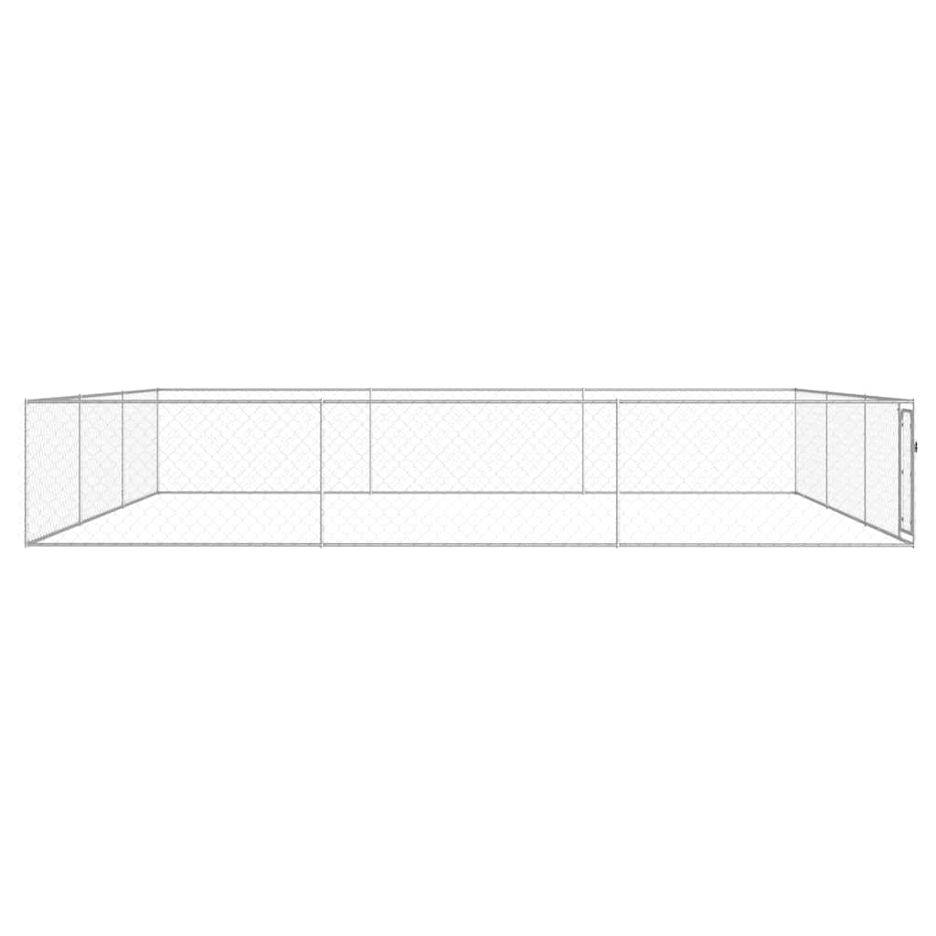 Canil de exterior em aço galvanizado 6x6x1 m