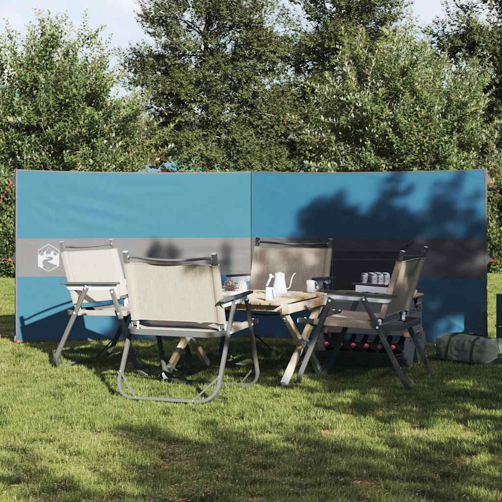 Corta-vento de campismo 344x120 cm impermeável azul