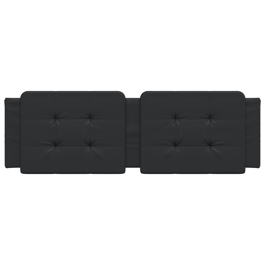 Almofadão de cabeceira zadar 160 cm couro artificial preto