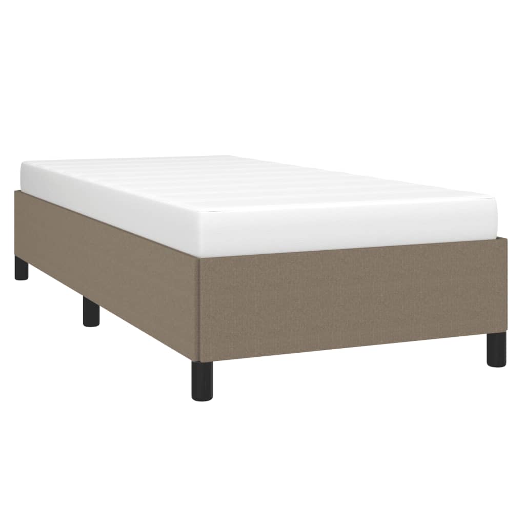 Estrutura cama sem colchão 100x200 cm tecido cinza-acastanhado