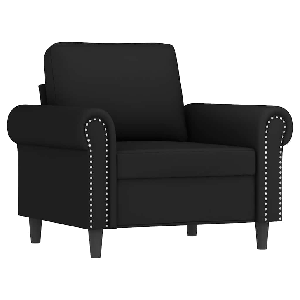 4 Pcs conjunto de sofás com almofadas veludo preto
