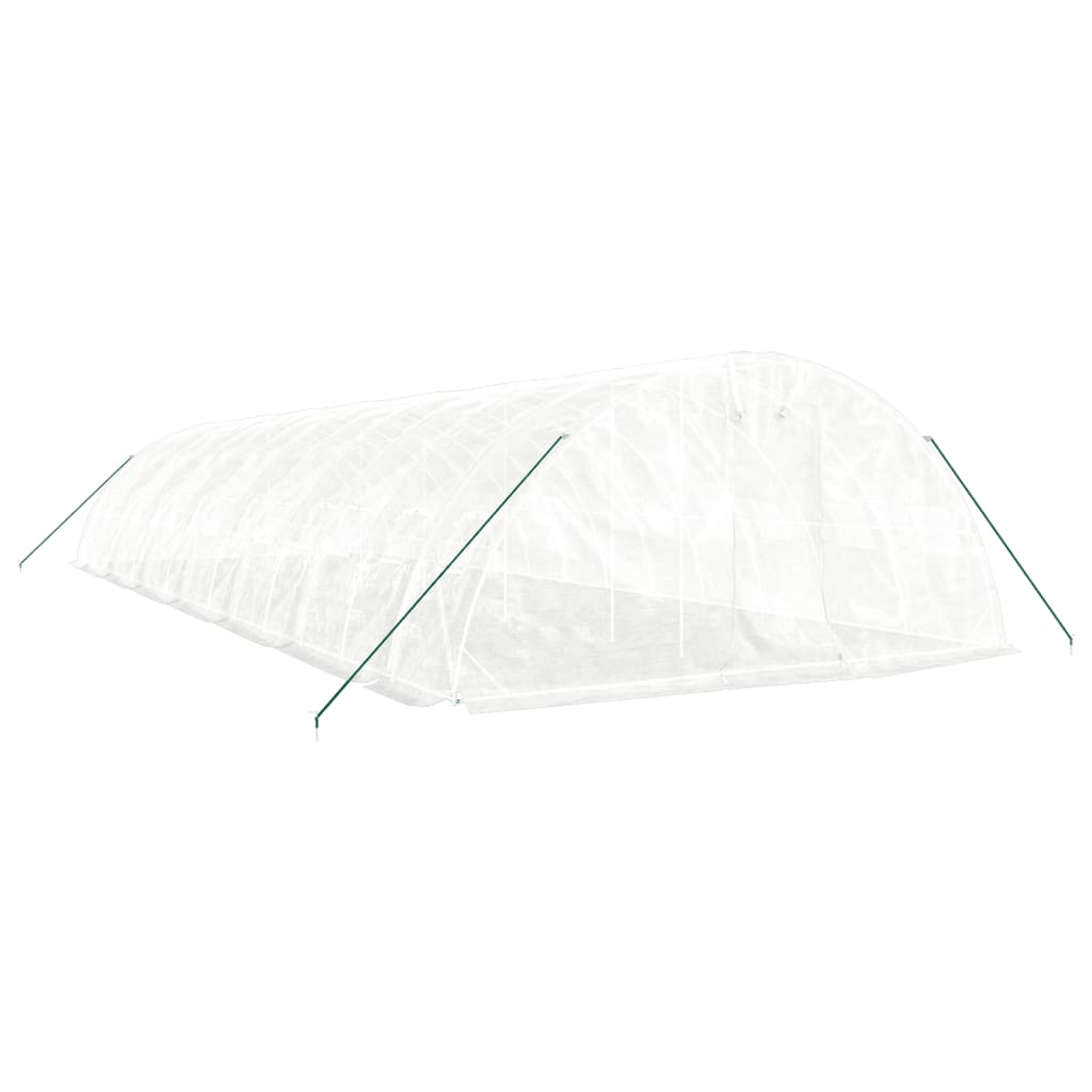 Estufa com estrutura de aço 70 m² 14x5x2,3 m branco