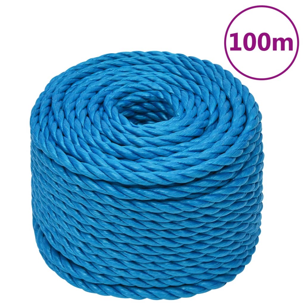 Corda de trabalho 20 mm 100 m polipropileno azul