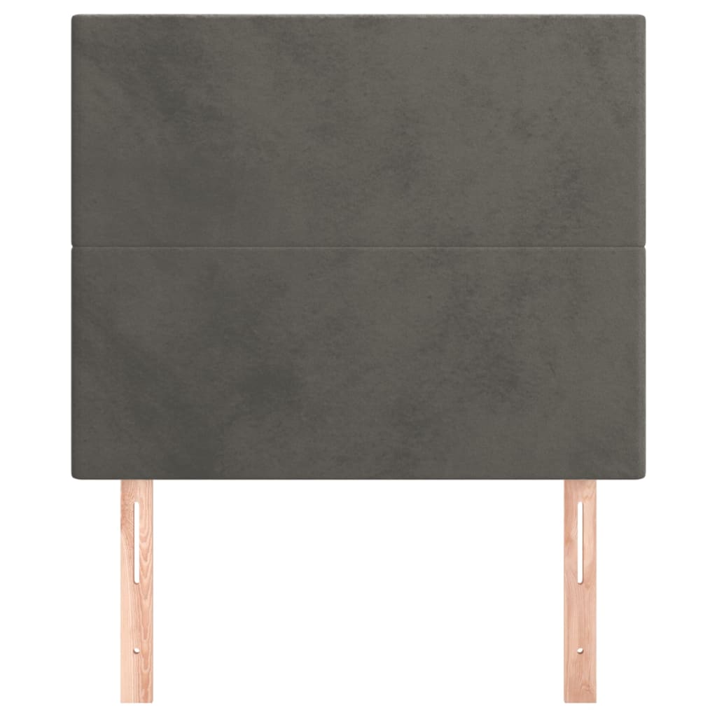 Cabeceira cinza escuro 100x5x118/128 cm veludo