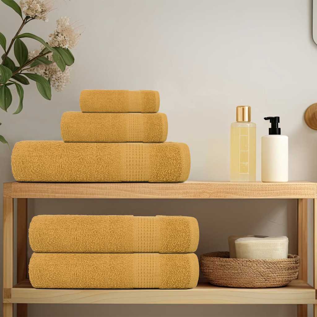 Toalhas de rosto frogn 4 peças douradas 30x30 cm 360 g/m²