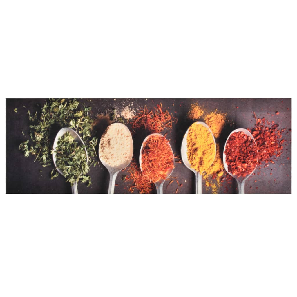 Tapete de cozinha lavável com design de colheres 60x300 cm