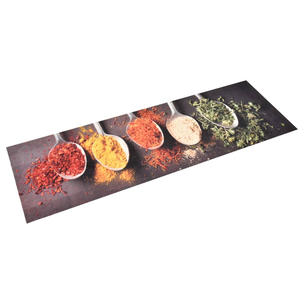 Tapete de cozinha lavável com design de colheres 60x300 cm