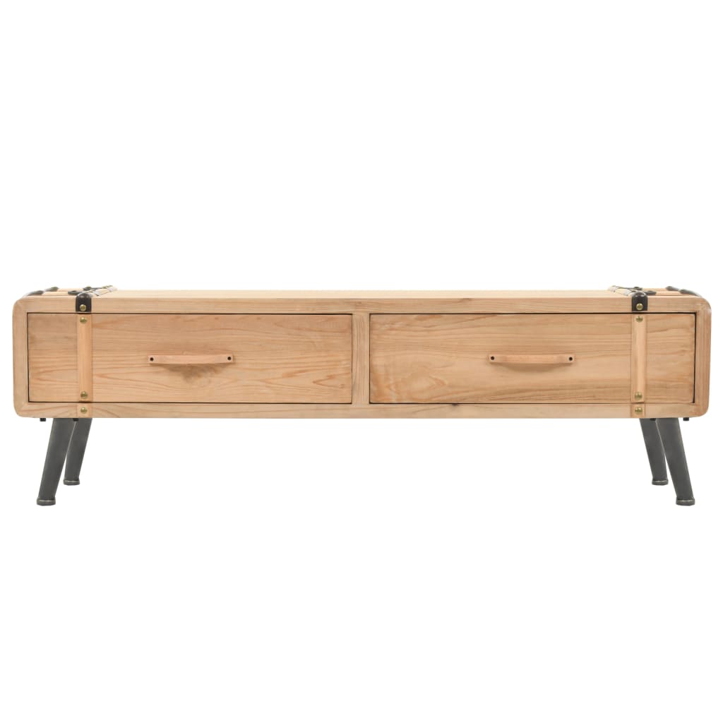 Móvel de TV madeira de abeto maciça 120x33x35 cm