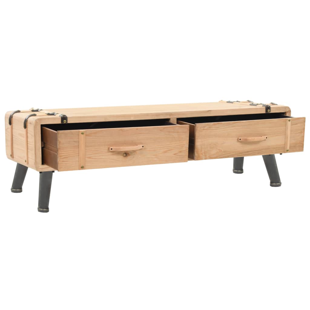 Móvel de TV madeira de abeto maciça 120x33x35 cm
