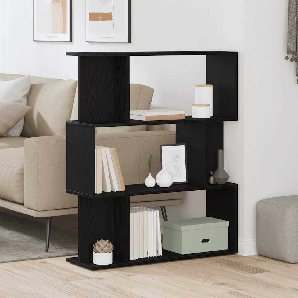 Estante 80x24x96 cm derivados de madeira carvalho preto