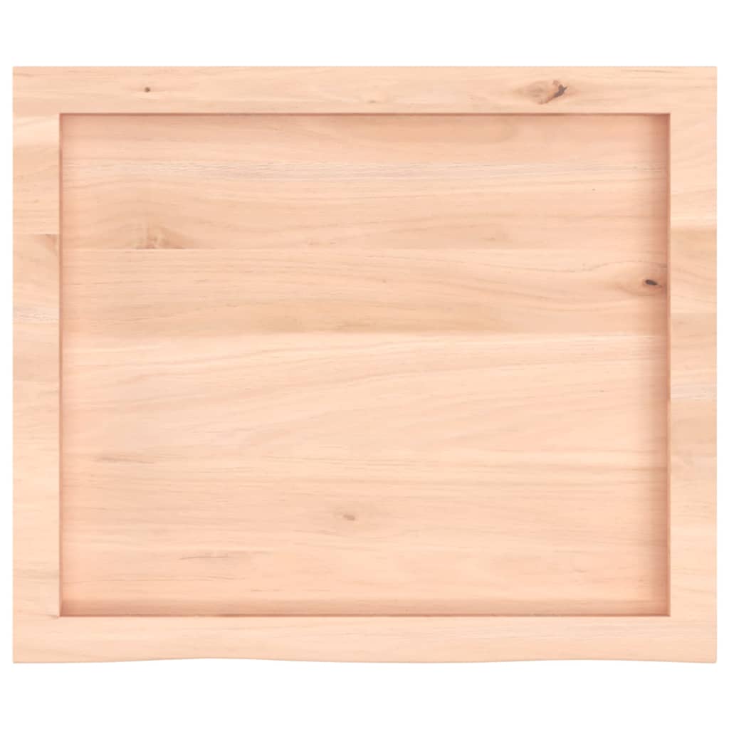 Bancada p/ casa de banho 60x50x(2-6) madeira maciça não tratada