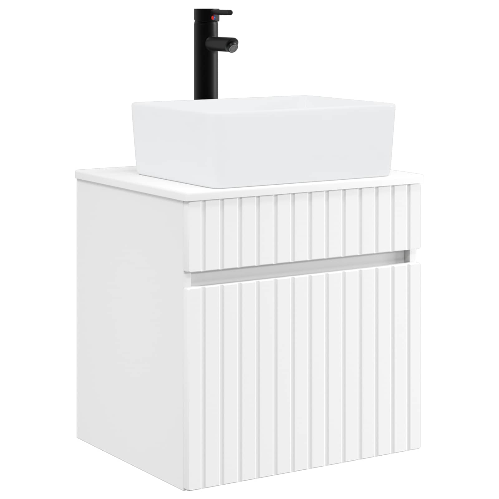 Vanidade de pia de parede branco 49 x 41 x 63 cm