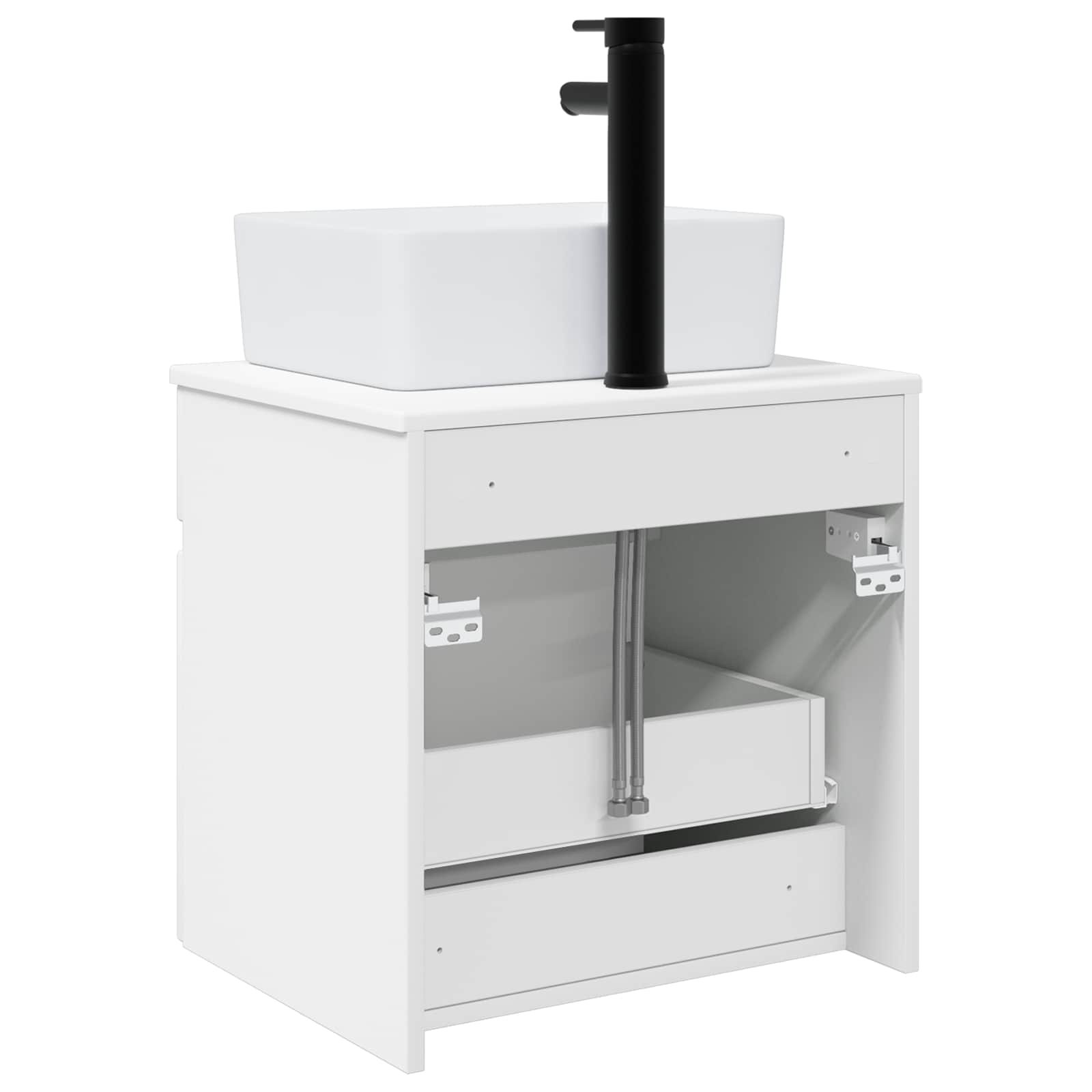 Vanidade de pia de parede branco 49 x 41 x 63 cm