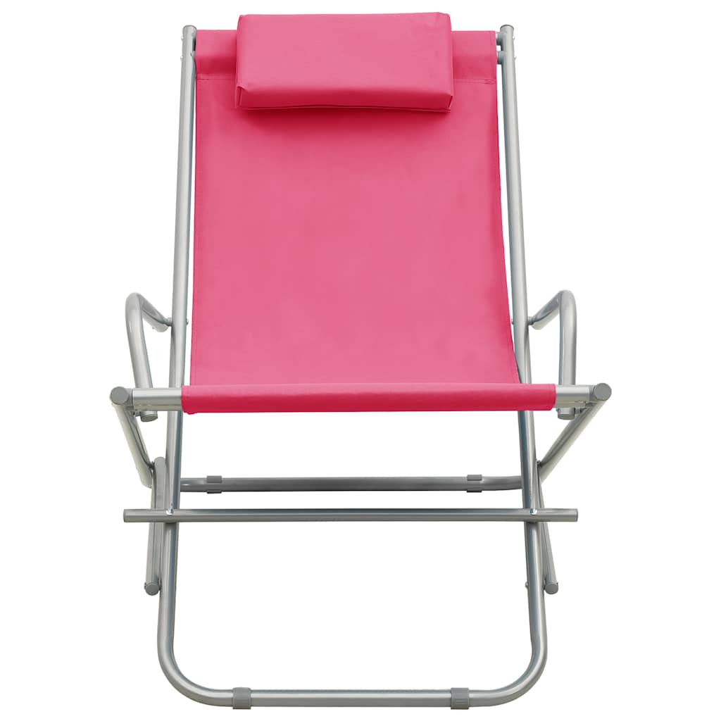 Cadeiras de baloiço 2 pcs aço rosa