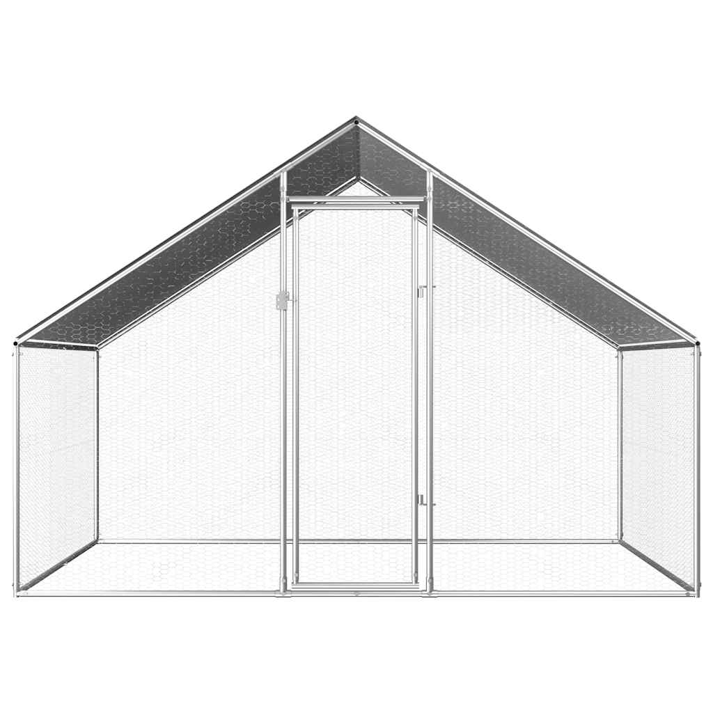 Galinheiro exterior em aço galvanizado 2,75x2x1,92 m