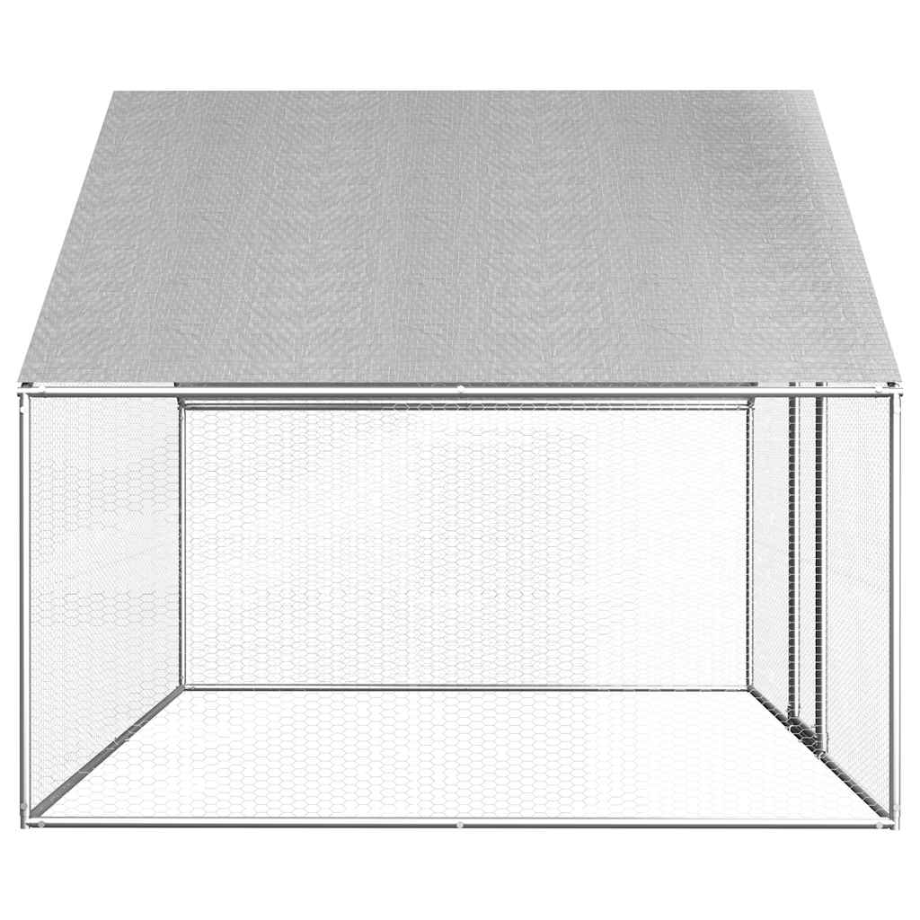 Galinheiro exterior em aço galvanizado 2,75x2x1,92 m
