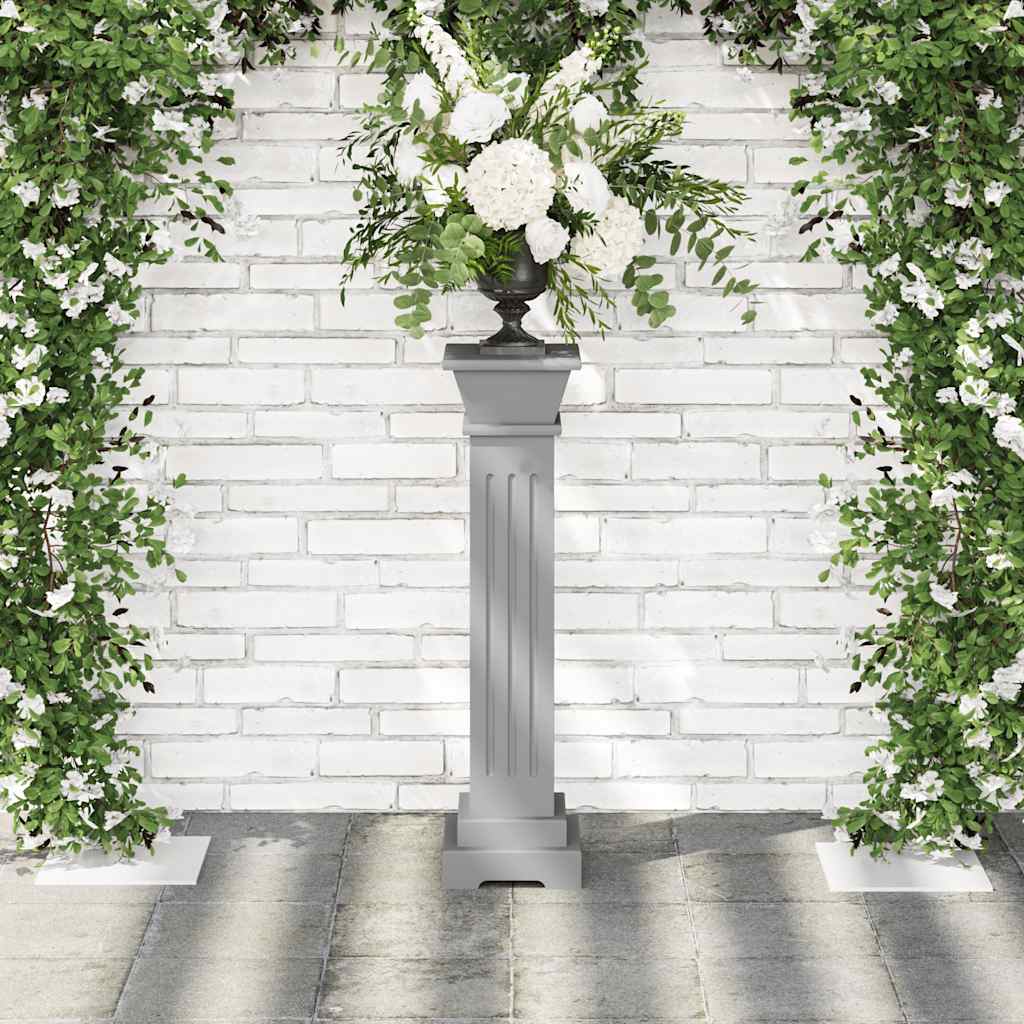 Suporte p/ plantas pilar quadrado 17x17x66 cm MDF cinzento